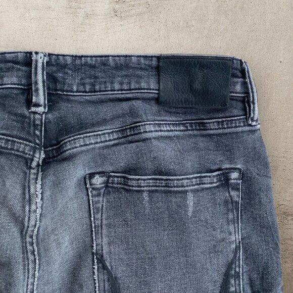 ALL SAINTS REX Jeans Men's W32 Black Distressed‎ Denim Slim Fit Tapered Ripped - Picture 9 of 13